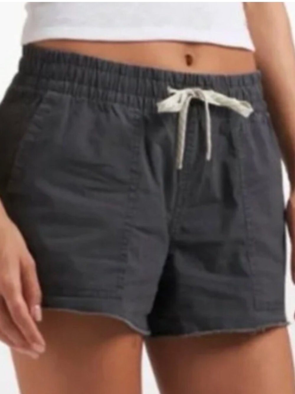 Vuori ripstop Women's XL Casual Elastic-Waist charcoal Gray Drawstring Shorts